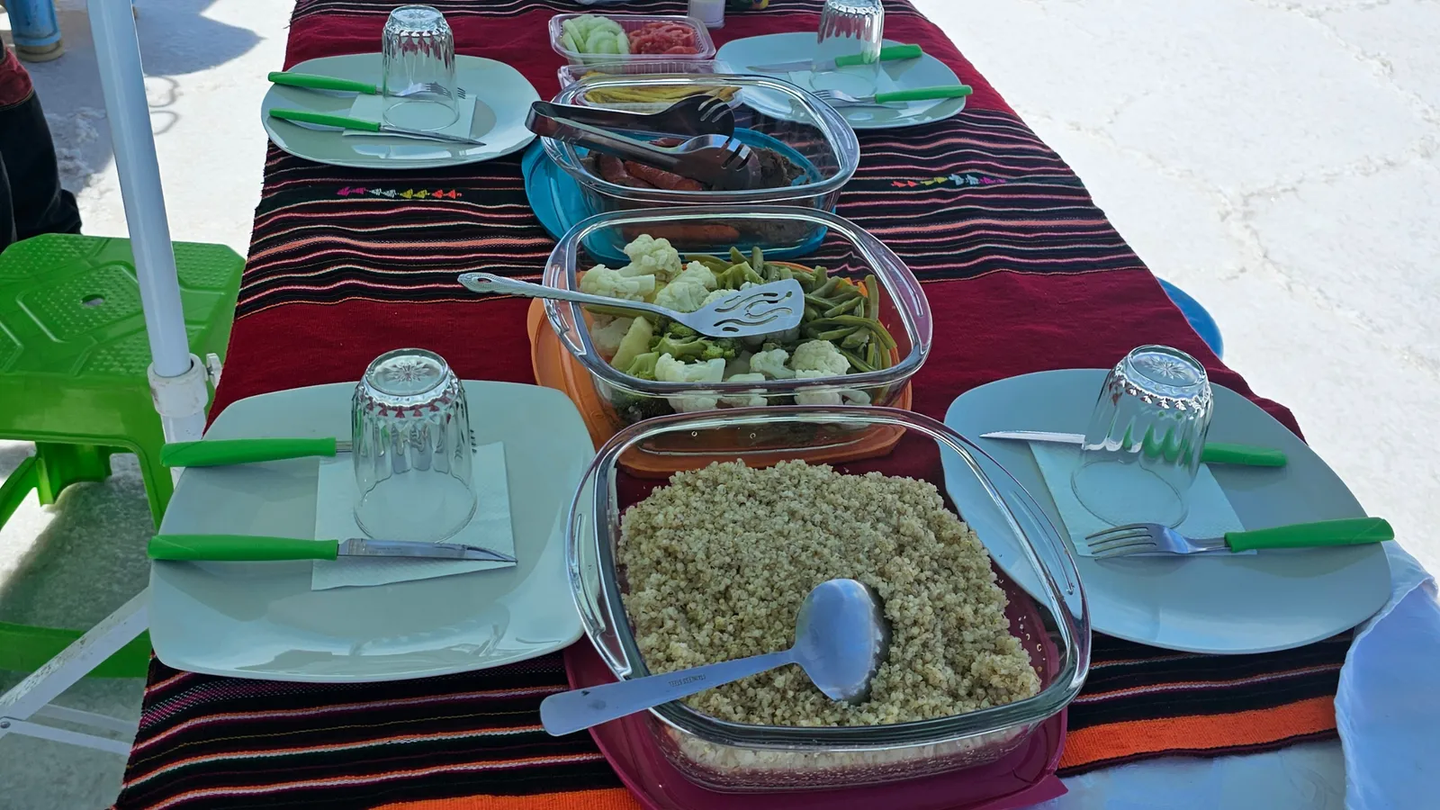 Salt flats picnic